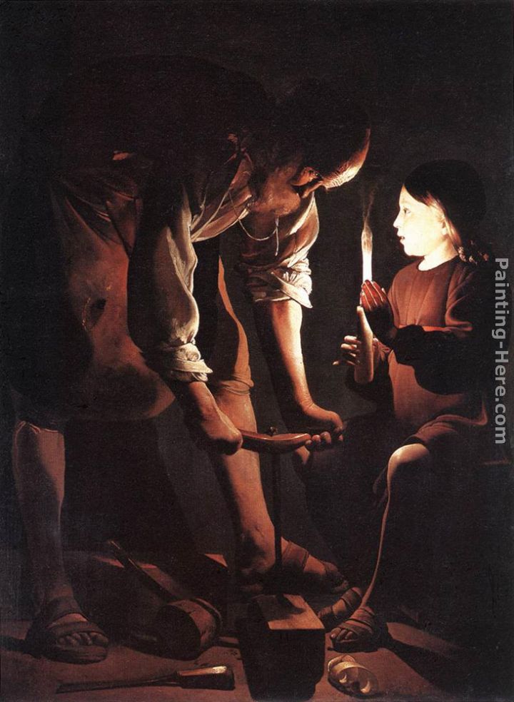 Christ in the Carpenter's Shop painting - Georges de La Tour Christ in the Carpenter's Shop art painting